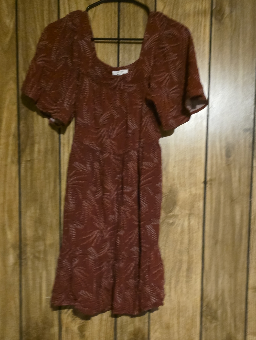 Maurices Burnt Orange Printed Mini Dress